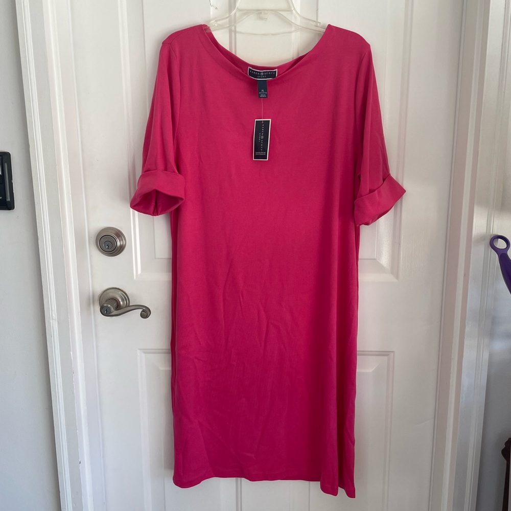 NWT Karen Scott sport pink dress